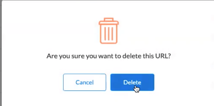 Delete confirmation