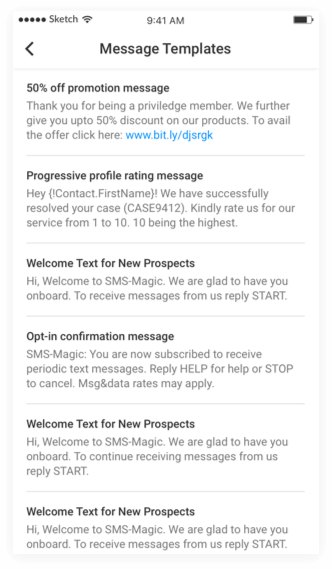 Message Templates