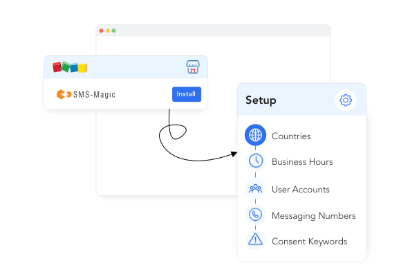 Set up messaging for Zoho in minutes